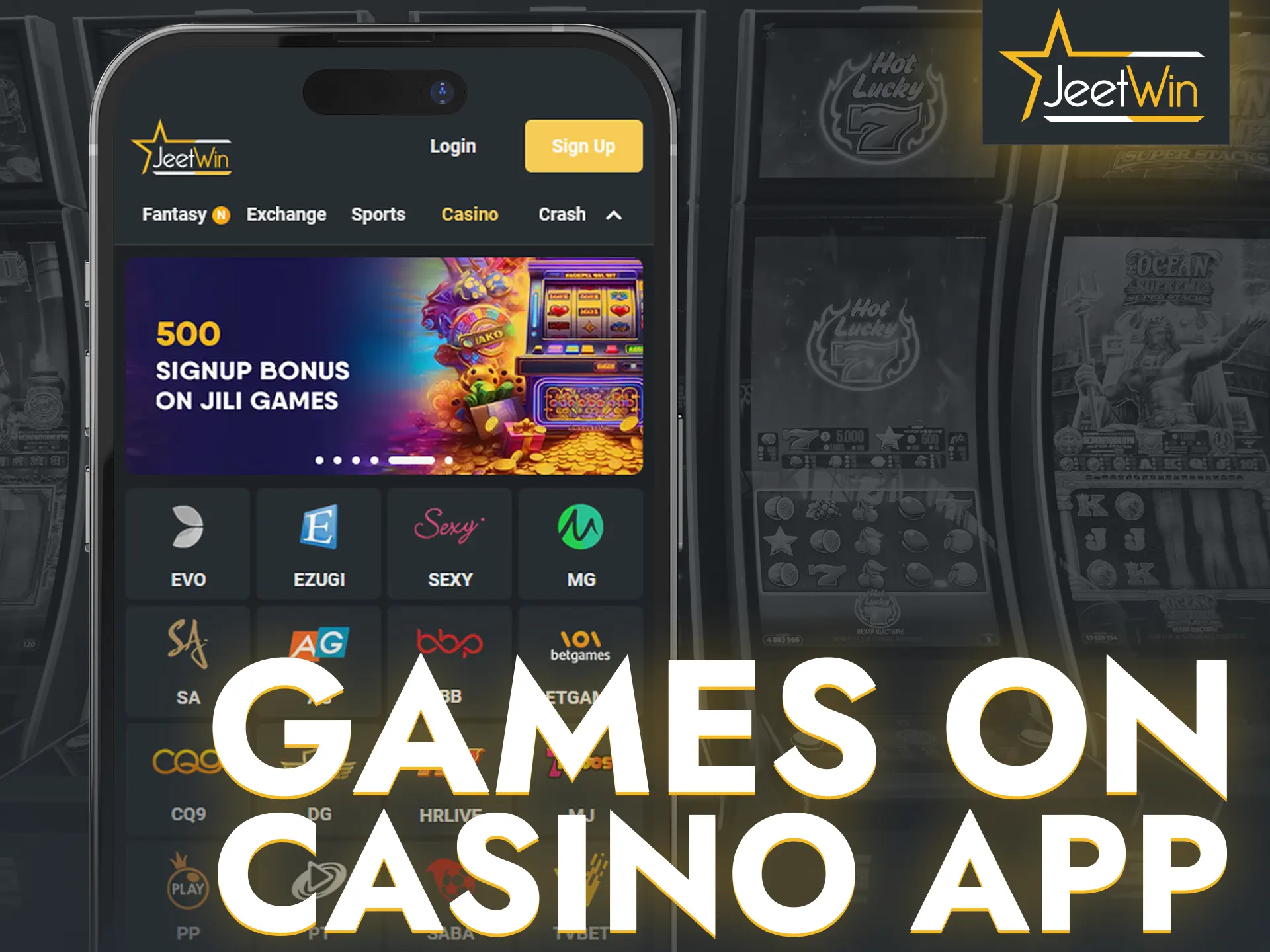 Play and enjoy the best JeetWin casino games that can give you big cash bonuses.