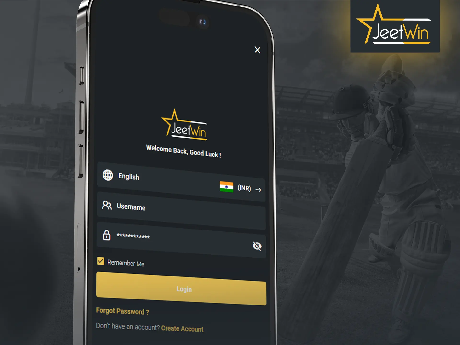 Carefully fill out the login form in the JeetWin app and start playing and making your predictions.