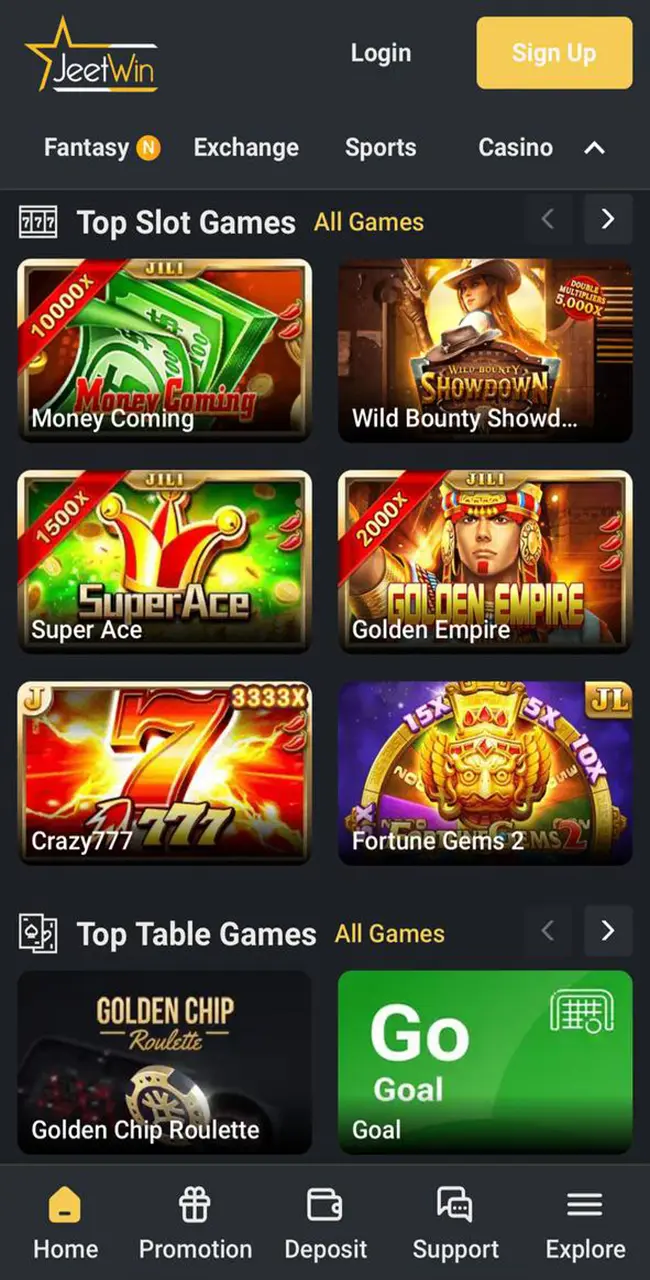 Popular slots from JeetWin.