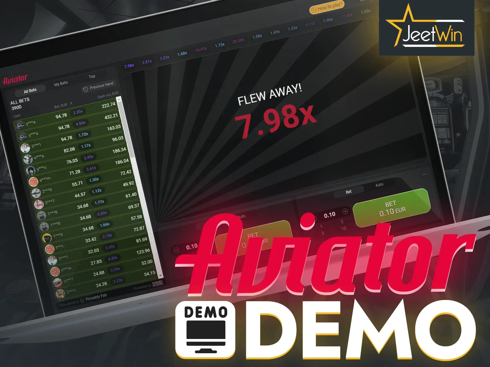 Try the Aviator demo mode from JeetWin Casino to gain confidence and valuable experience.