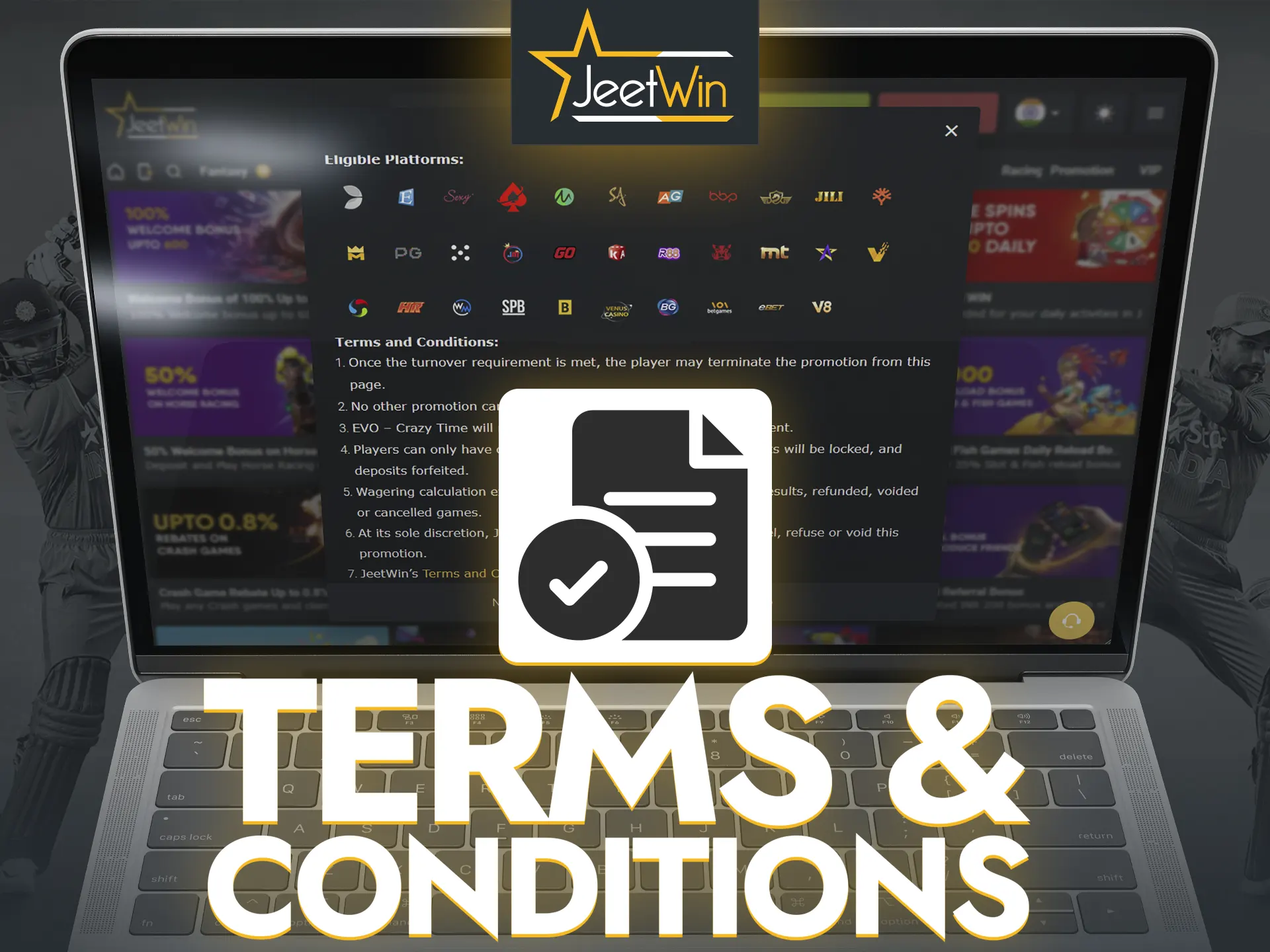 Read the rules of participation and wagering bonus programme from JeetWin Casino.