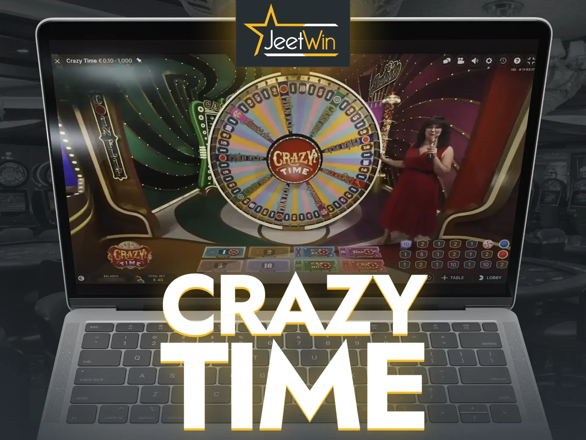 Show your luck and win an impressive amount when you play Crazy Time from JeetWin.