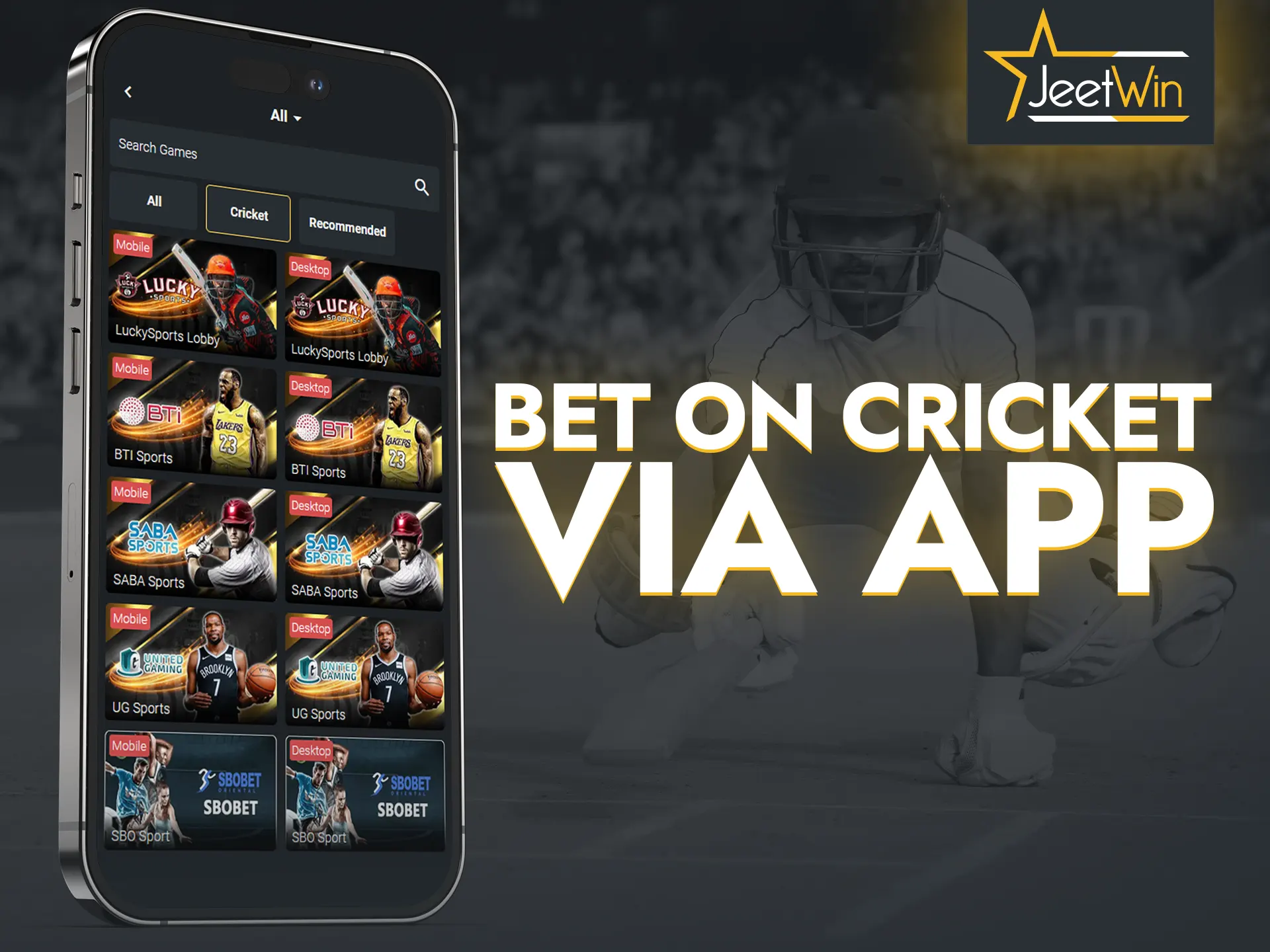 Using the JeetWin app you get the opportunity to bet from anywhere.