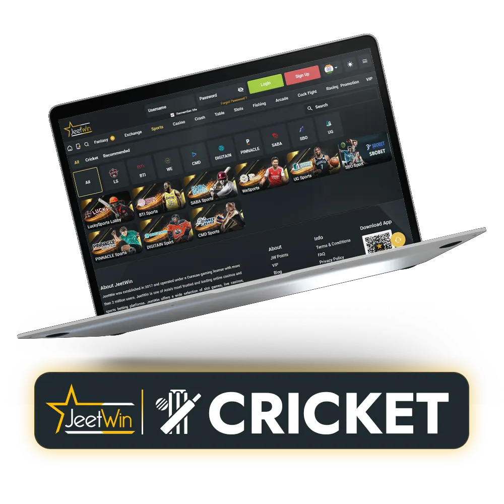 Try betting on cricket at JeetWin bookmaker.