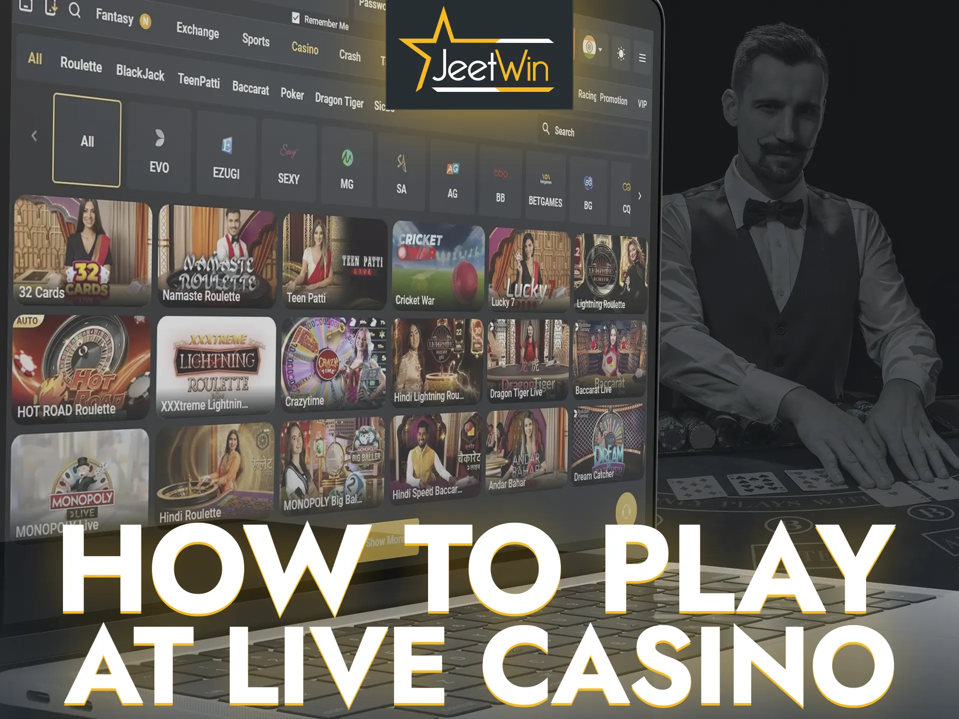 To access JeetWin Casino you need a simple registration and a first deposit.