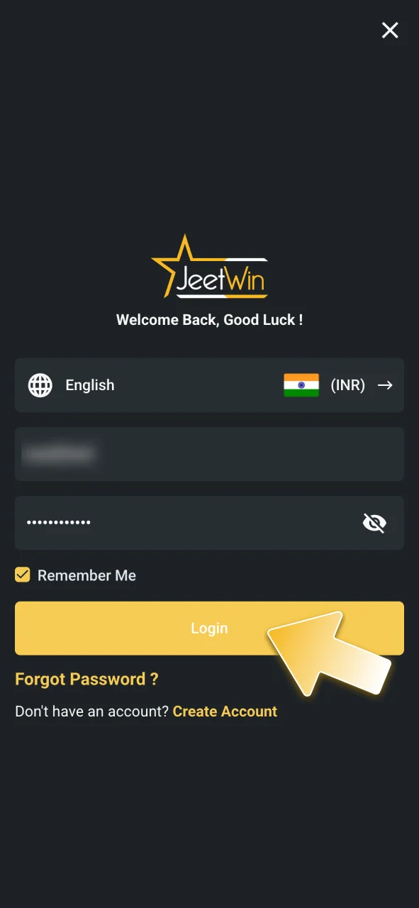 Use your JeetWin login to access the Aviator game.