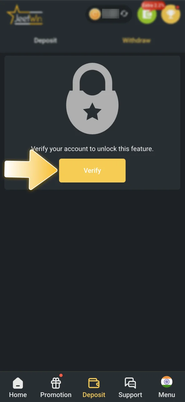 Complete your JeetWin KYC to enable fast withdrawals.