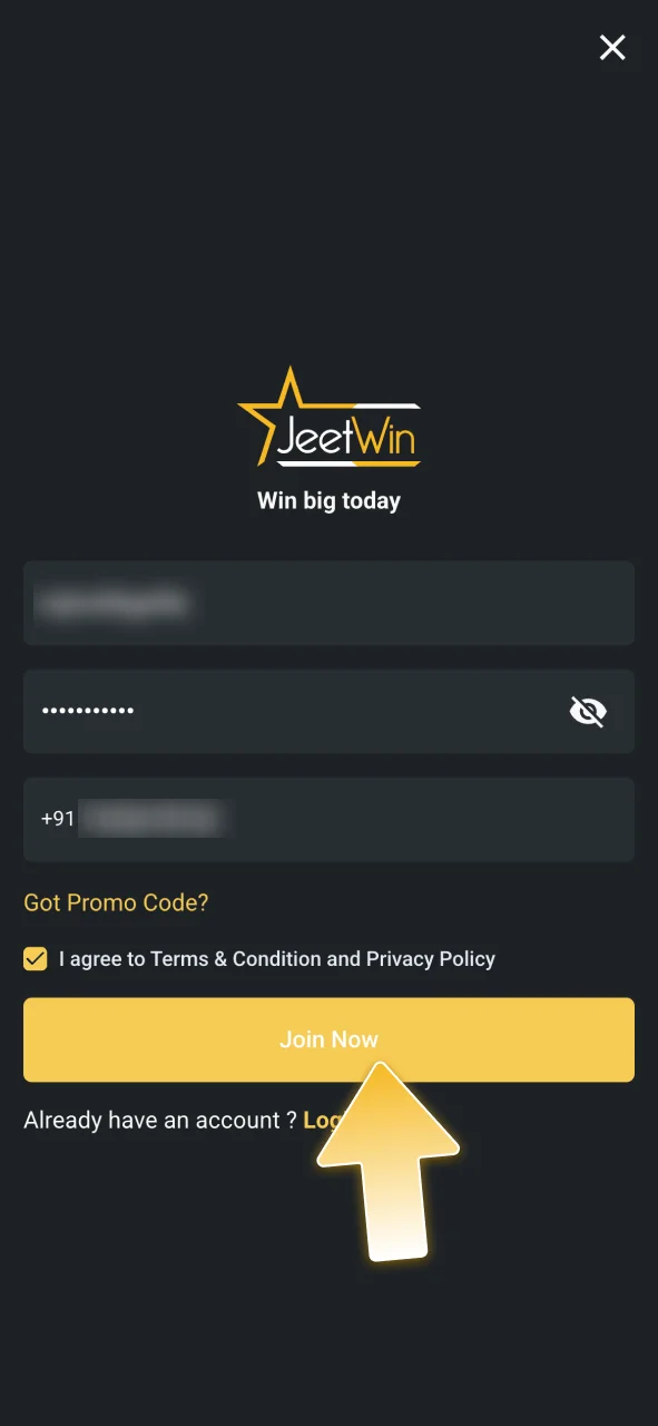 Create your JeetWin account today to start playing.